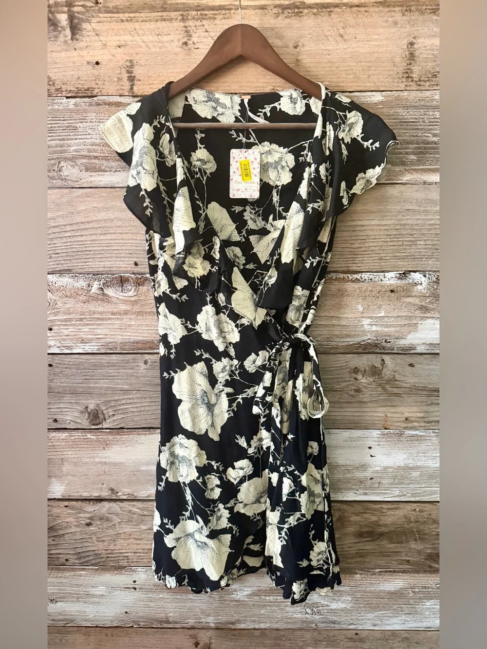 FREE PEOPLE FRENCH QUARTER FLORAL WRAP DRESS NWT SIZE LARGE